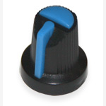 Handle on axle 6mm Star AG21 15x17 Black with blue pointer