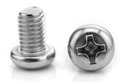 Stainless screw M6x12mm half round PH stainless steel 304