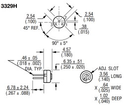 Trimmer resistor 3329H-1-5K